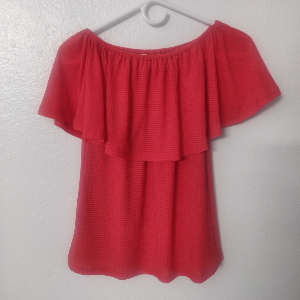 Peach colored Off The Shoulder Top